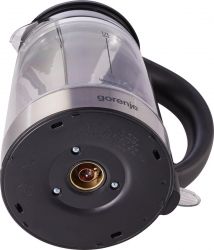 Электрочайник Gorenje 1.7л, 2,200 Вт, strix контроль, стекло, черный K17GDW - Картинка 5