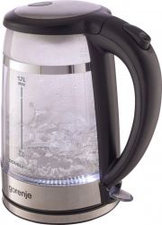 Электрочайник Gorenje 1.7л, 2,200 Вт, strix контроль, стекло, черный K17GDW - Картинка 7