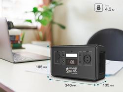 Портативна електростанція Konner&Sohnen KS 300PS, 300Вт/500Вт, 294Вт/год, LifePo4, світлодіодна лампа, 4.3кг KS300PS - Картинка 7