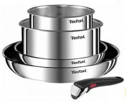Tefal Ingenio Emotion cookware set, 5 pcs., stainless steel, bakelite, silver L897S574
