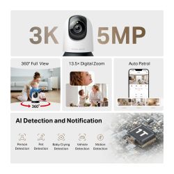 IP-Камера MERCUSYS MMC230 5MP N300 microSD motion detection. AI MC230 - Картинка 3