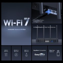 ������������� MERCUSYS MR27BE BE3600, 2xGE LAN, 1x2.5GE LAN, 1x2.5GE WAN, MESH MR27BE - �������� 3