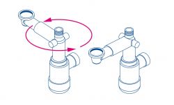 Deante SPACE-SAVER LUX Сифон для раковини, Телескопічний NHC_633K - Картинка 2