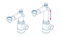 Deante SPACE-SAVER LUX Сифон для раковини, Телескопічний NHC_633K - Картинка 3