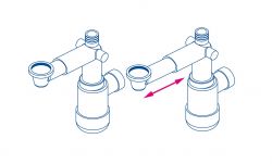Deante SPACE-SAVER LUX Сифон для раковини, Телескопічний NHC_633K - Картинка 4