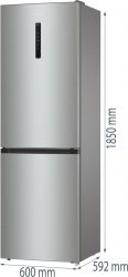 Gorenje Холодильник з нижн. мороз. камерою 185х60х60см, 2 двері,203(99)л, А++, Total NF, зона св-ті, зовн. диспл, нерж NRK6192AXL4 - Картинка 27