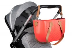 Сумка Nuvita MyMia красный корпус/красн.подкл.д.мам/набор(ручки,фиксаторы,ремни на коляску) эко-кожа коричневый NV8801C/02B/03C - Картинка 7