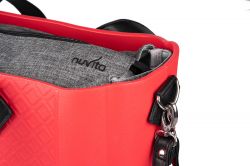 Сумка MyMia красн.корпус/серая подкл.д.мам/набор (ручки,фиксаторы,ремни на коляску) эко-кожа черный NV8801C/02G/03B - Картинка 6