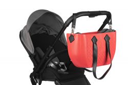 Сумка MyMia красн.корпус/серая подкл.д.мам/набор (ручки,фиксаторы,ремни на коляску) эко-кожа черный NV8801C/02G/03B - Картинка 8