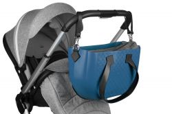 Сумка Nuvita MyMia синий корпус/серая подкл.д.мам/черные кожаные ручки,фиксаторы,ремни на коляску NV8801P/02G/23B/13B/33B - Картинка 7