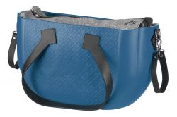 Сумка Nuvita MyMia синий корпус/серая подкл.д.мам/черные кожаные ручки,фиксаторы,ремни на коляску NV8801P/02G/23B/13B/33B - Картинка 4