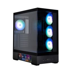 ������ Zalman P40 DS ��� ��, 2xUSB3.0, 1x Type C, 3x120�� ARGB Reverse,  1x120�� ARGB, VGA 420��, LCS ready, TG Side/Front Panel, Display, ATX, ������ P40DSBLACK