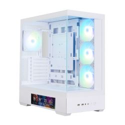  Zalman P40 DS  , 2xUSB3.0, 1x Type C, 3x120 ARGB Reverse,  1x120 ARGB, VGA 420, LCS ready, TG Side/Front Panel, Display, ATX,  P40DSWHITE
