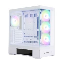 Корпус Zalman P40 DS без БЖ, 2xUSB3.0, 1x Type C, 3x120мм ARGB Reverse, 1x120мм ARGB, VGA 420мм, LCS ready, TG Side/Front Panel, Display, ATX, білий P40DSWHITE - Картинка 3