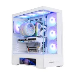Корпус Zalman P40 DS без БЖ, 2xUSB3.0, 1x Type C, 3x120мм ARGB Reverse, 1x120мм ARGB, VGA 420мм, LCS ready, TG Side/Front Panel, Display, ATX, білий P40DSWHITE - Картинка 5