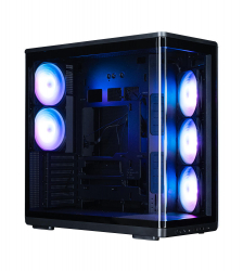  Zalman P60  , 2xUSB3.0, 1x Type C, 3x120 ARGB Reverse, 2x120 ARGB, VGA 435, LCS ready, Curved Tempered Glass, Dual Chamber, ATX,  P60BLACK