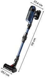 Пылесос Rowenta беспроводный X-Force Flex 12.60 Auto Aqua , 320Вт, конт пыль -0,1л, автон. раб. до 45мин, вес-3кг, НЕРА, черно-синий RH98C0WO - Картинка 11