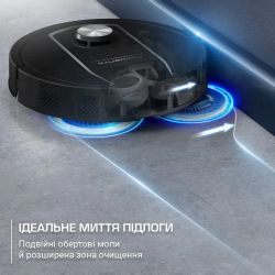 Робот-пылесос Rowenta моющий X-Plorer Serie 575 Max Standard, 10000ПаВт, h=10.5см, влажная уборка, мешок-0.22л, конт пыль -0.3л, автон. раб. до 120мин, черный RR95A5E0 - Картинка 8