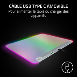 Коврик для мыши Игровая поверхность Razer Firefly V2 Pro, М (360х278х4.6мм), RGB, Phantom White Ed. RZ02-04920400-R3M1 - Картинка 5