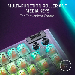 Клавіатура механічна Razer BlackWidow V4 75% RGB 83key Mechanical Tactile Switch GEN-3, USB-A, EN, Phantom White Ed. RZ03-05003500-R3M1 - Картинка 6