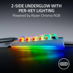 Клавіатура механічна Razer BlackWidow V4 75% RGB 83key Mechanical Tactile Switch GEN-3, USB-A, EN, Phantom White Ed. RZ03-05003500-R3M1 - Картинка 5