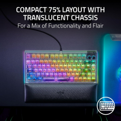 Клавіатура механічна Razer BlackWidow V4 75% RGB 83key Mechanical Tactile Switch GEN-3, USB-A, EN, Phantom White Ed. RZ03-05003500-R3M1 - Картинка 3