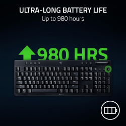 Клавіатура механічна BlackWidow V4 Low-profile HyperSpeed, 104key, Yellow Switch, USB-A/WL/BT, EN, RGB, чорний RZ03-05271500-R3M1 - Картинка 7