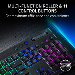 Клавіатура механічна BlackWidow V4 Low-profile HyperSpeed, 104key, Yellow Switch, USB-A/WL/BT, EN, RGB, чорний RZ03-05271500-R3M1 - Картинка 4