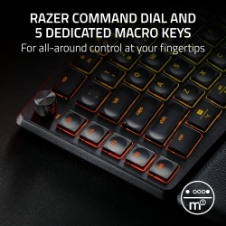 Клавіатура мембранна Razer Pro Type Ergo, 118key, USB-A/WL/BT, EN, RGB, чорний RZ03-05440100-R3M1 - Картинка 4