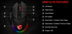  MSI Clutch GM20 Elite GAMING Mouse S12-0400D00-C54 -  12