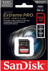 ����� ���'�� SanDisk ����� ���'�� SD 512GB C10 UHS-II U3 R280/W150MB/s Extreme Pro V60 SDSDXEP-512G-GN4IN - �������� 6