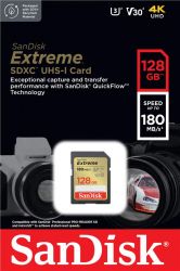 Карта пам'яті SanDisk Карта пам'яті SD 128GB C10 UHS-I U3 R180/W90MB/s Extreme V30 SDSDXVA-128G-GNCIN - Картинка 4