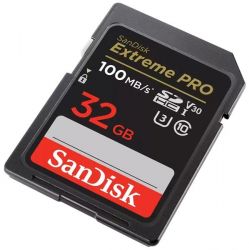   SanDisk SD   32GB C10 UHS-I U3 R100/W90MB/s Extreme Pro V30 SDSDXXO-032G-GN4IN -  2