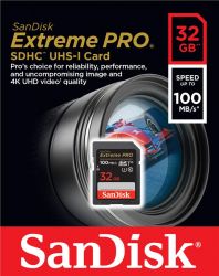 SanDisk  ' SD 32GB C10 UHS-I U3 R100/W90MB/s Extreme Pro V30 SDSDXXO-032G-GN4IN