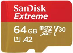  ' SanDisk  ' microSD 64GB C10 UHS-I U3 R170/W80MB/s Extreme V30 SDSQXAH-064G-GN6MN -  1