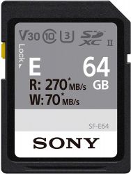   Sony 64GB SDXC C10 UHS-II U3 V60 R270/W70MB/s Entry SFE64.ET4