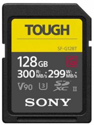  ' Sony 128GB SDXC C10 UHS-II U3 V90 R300/W299MB/s Tough SFG1TG -  1