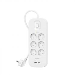 ���������� ������� Belkin 2�, 6����, 16�, USB-A/USB-C 18��, ������, ����� SRB002VF2M-V2