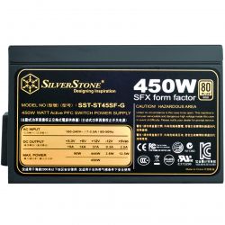   SilverStone Strider SFX  (450W), >90%, 80+ Gold, 80mm, 1xMB 24pin(20+4), 1xCPU 8pin(4+4), 2xMolex, 3xSATA, 2xPCIe( 8pin(6+2)+6pin), Fully Modular SST-ST45SF-G -  3