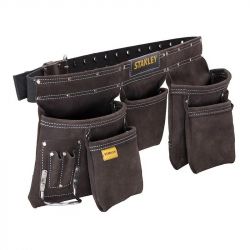 Пояс для инструмента Stanley, карман, 5 отделений, прочная качественная кожа, металлический держатель для молотка, охват талии 84-133см STST1-80113 - Картинка 2