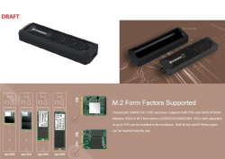 ����������� ������ Transcend ��� SSD Enclosure Kit M.2 PCIe/M.2 SATA 2230/2242/2260/2280 USB USB Type-A + Type-C ׸���� TS-CM10G