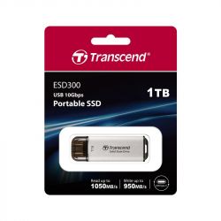  SSD Transcend 1TB USB 3.1 Gen 2 Type-C ESD300 Silver TS1TESD300S -  1