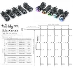 Smart LED �������� Twinkly Pro Curtain RGB 250, AWG22, IP65, ������ TWP-CU-CA-05X50STP-B - �������� 5