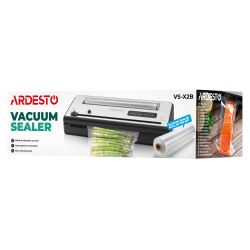ARDESTO Вакууматор для пакетів та рулонів, 110Вт, 28см, електронне, + 1 рулон, пластик+нерж., сріблястий VS-X2B - Картинка 25