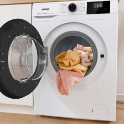 Пральна машина Gorenje фронтальна, 6кг, 1000, A++, 42см, чорний люк, дисплей, пар, інвертор, білий W3NGPI61SAS - Картинка 3