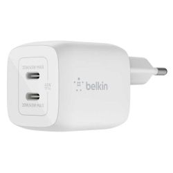   Belkin Home Charger 45W GAN PD PPS Dual USB- WCH011VFWH -  2