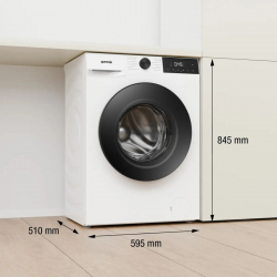 Пральна машина Gorenje фронтальна, 8кг, 1400, A+++, 51см, дисплей, пара, білий WG2P84A32 - Картинка 8