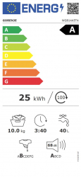 Пральна машина Gorenje фронтальна, 10кг, 1400, A+++, 60см, дисплей, пара, Wi-Fi, інвертор, білий WG814A5T4 - Картинка 14
