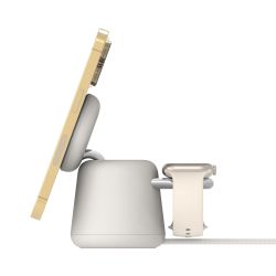 Беспроводное зарядное устройство Belkin 2in1 MagSafe iPhone/Watch/AirPods, Sand Mass WIZ020VFH37 - Картинка 8