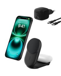 ������������ �������� ���������� Belkin UltraCharge 2-in-1 Foldable Magnetic Charging 25��, ������ WIZ039KQBK